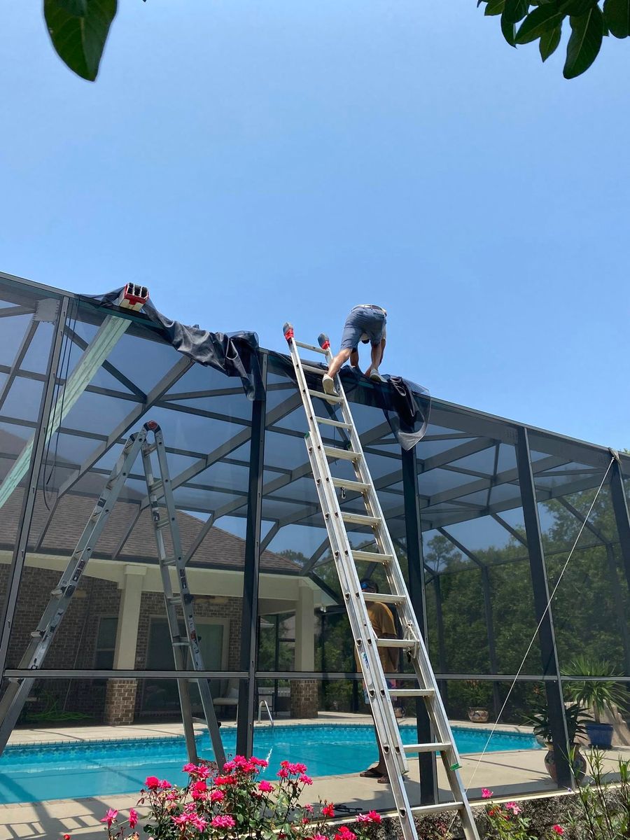 Screen Room Repairs for Precision Exterior Enterprises in Pensacola, FL