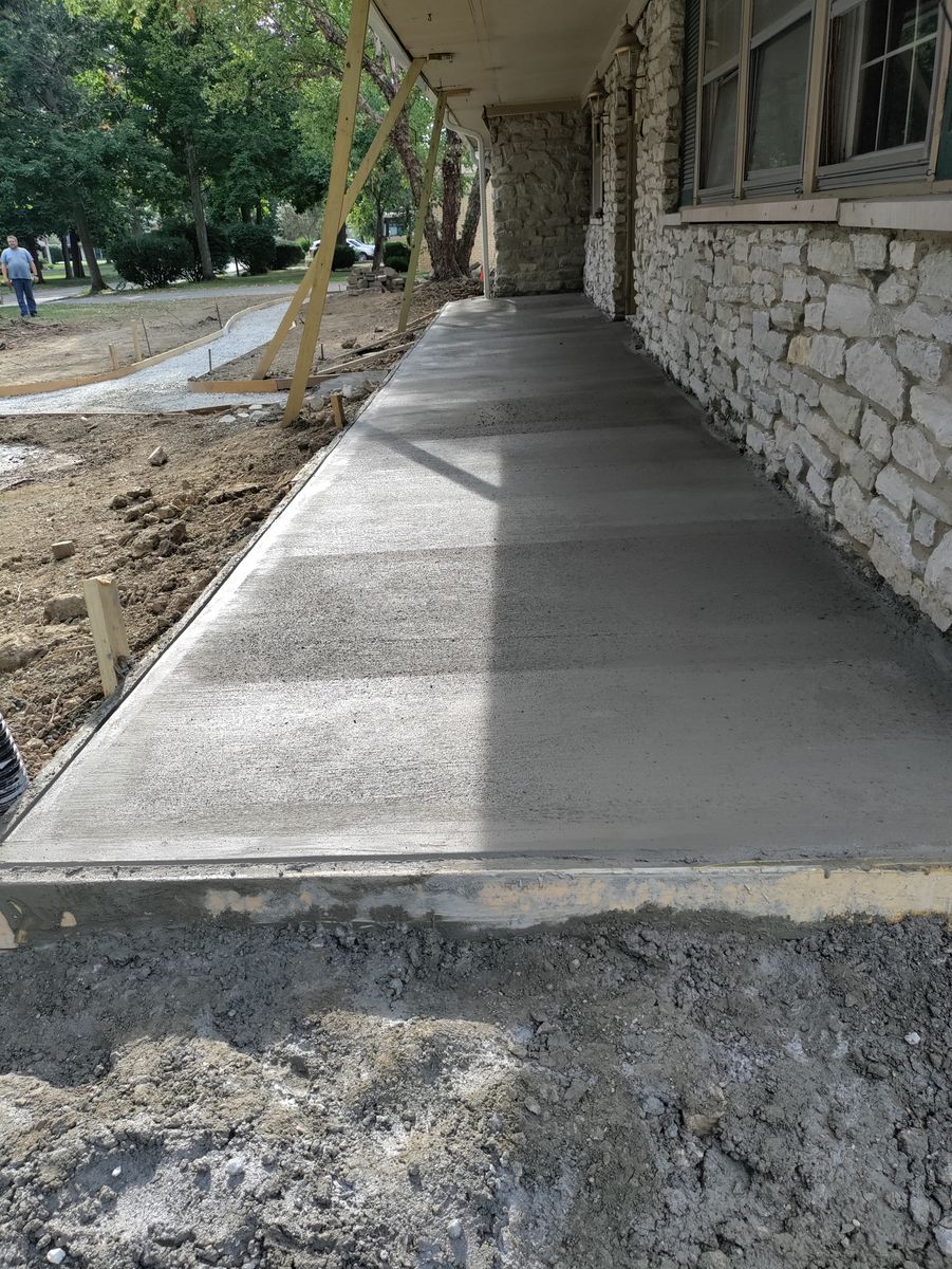 Sidewalk Installation for Concrete Creations to Foundiations. in Yorktown, IN