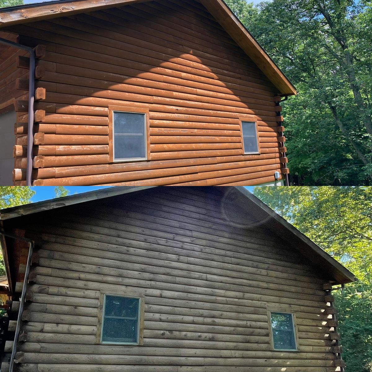 Wash & Stain for Master Log Home Restoration in Philadelphia, PA