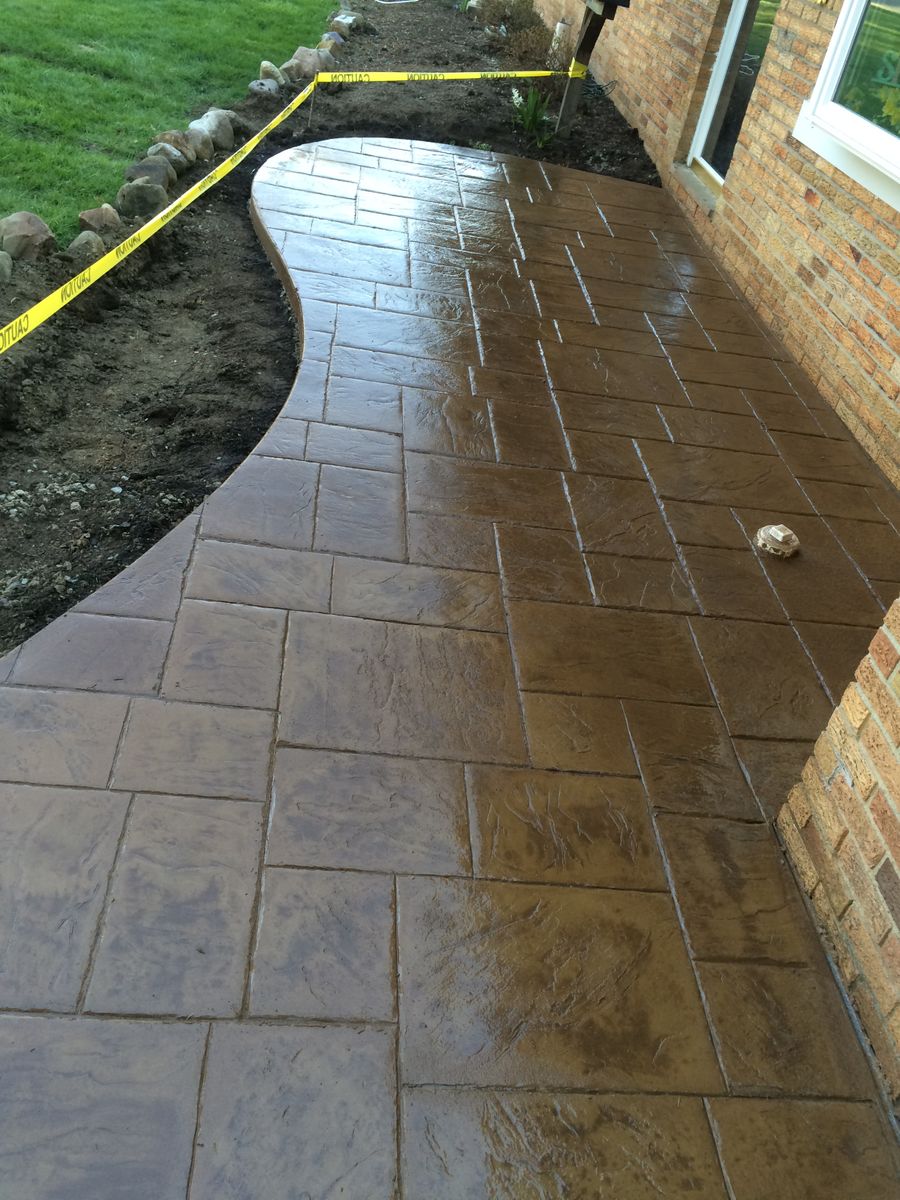 Stamped Concrete Installation for Lake Erie Companies in Grand River, OH