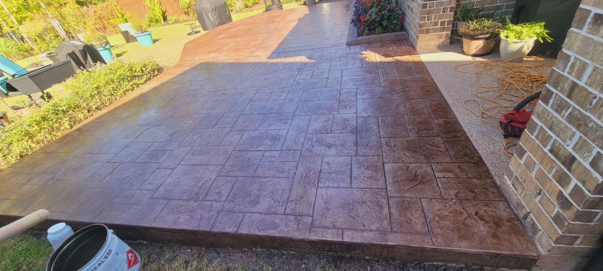 Stamped Concrete for Terracraft Concrete Design in Spring, TX