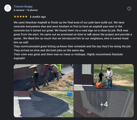 Asphalt Installation for Absolute Asphalt, Paving & Sealcoating in Lebanon, TN