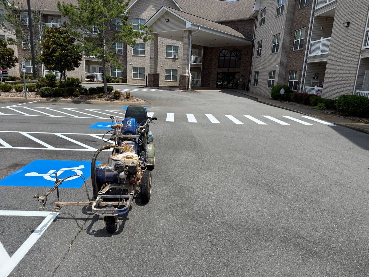 Parking Lot Striping for Straight Line Striping in Little Rock, AR