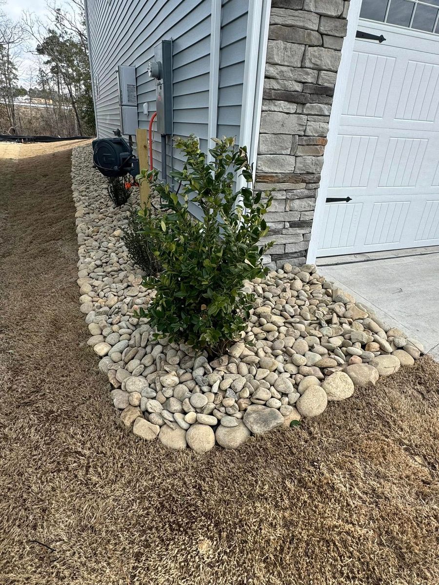 River Rock for Trophy Outdoor Solutions in Lexington, SC