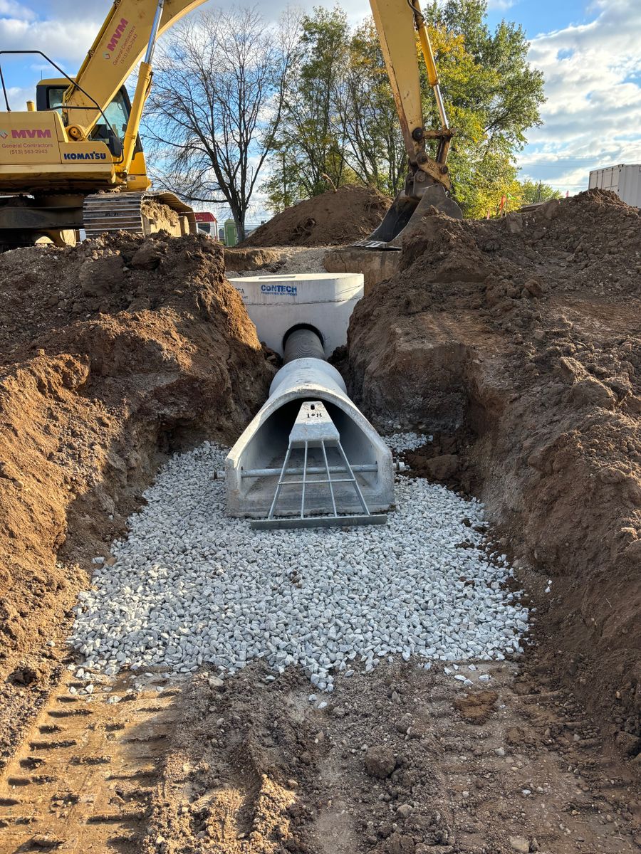 Detention and Retention Ponds for KW Earthworks in Connersville, IN