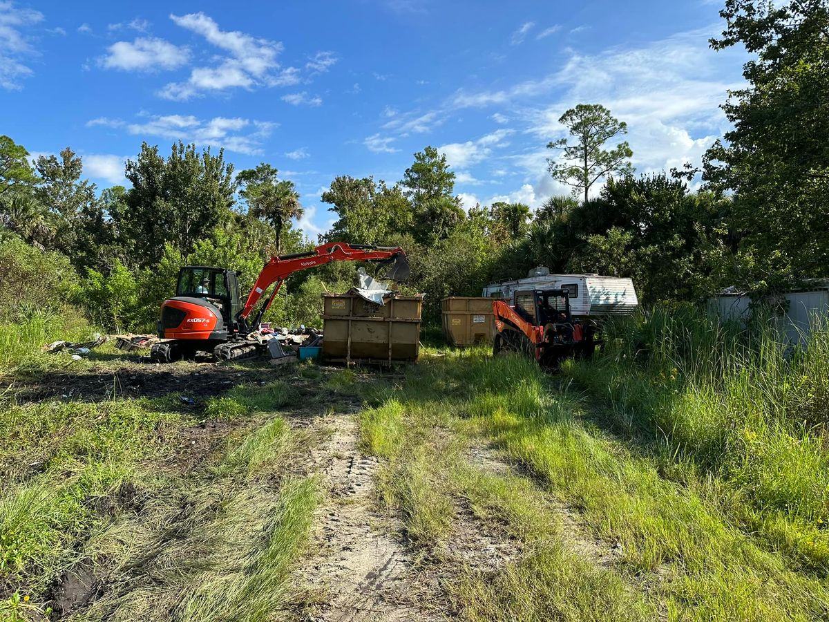 Land Clearing & Demolition for All Track Construction in Mims, FL