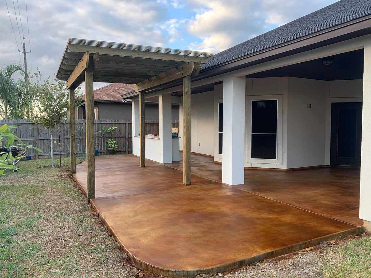 Custom Pergolas for Keen Decorative Concrete in Corpus Christi, TX