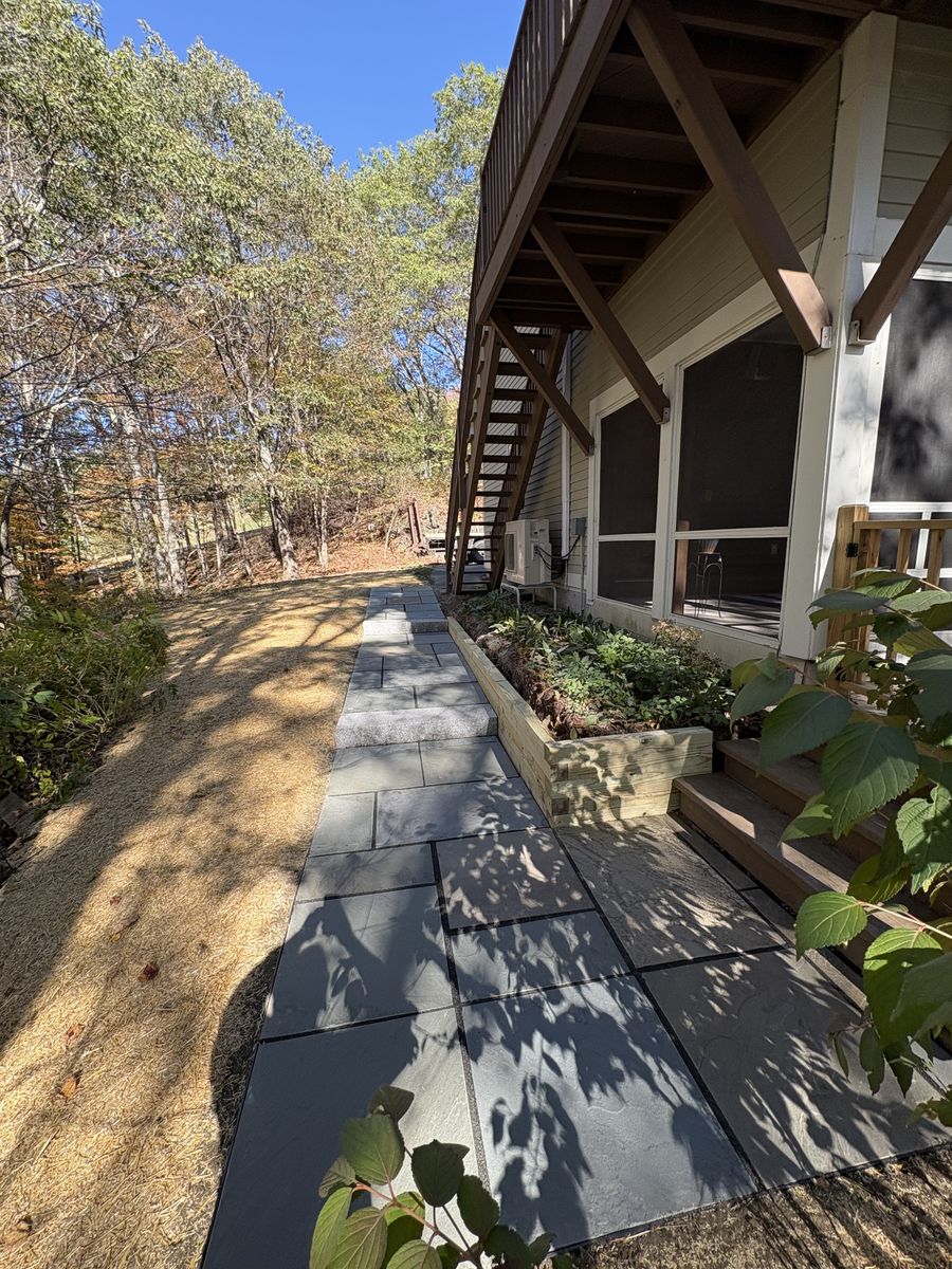 Walkway Design and Construction for Thomas Clifford Property Services LLC in Enfield, NH