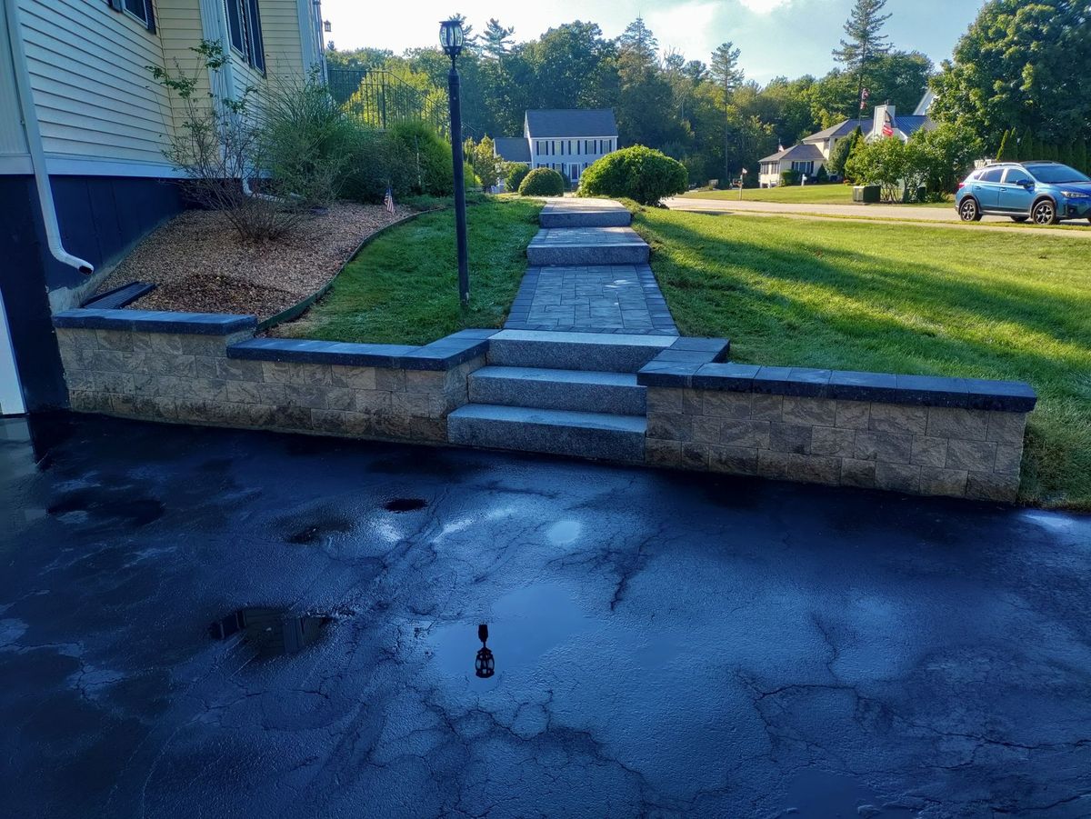 Step Installation for BC Landscaping Masonry in Amesbury, MA