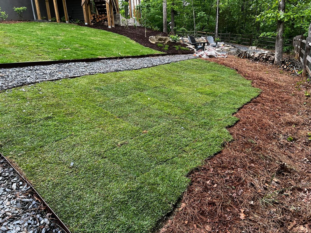 Sod Installation for Hendrix Family Landscaping in Dallas, GA