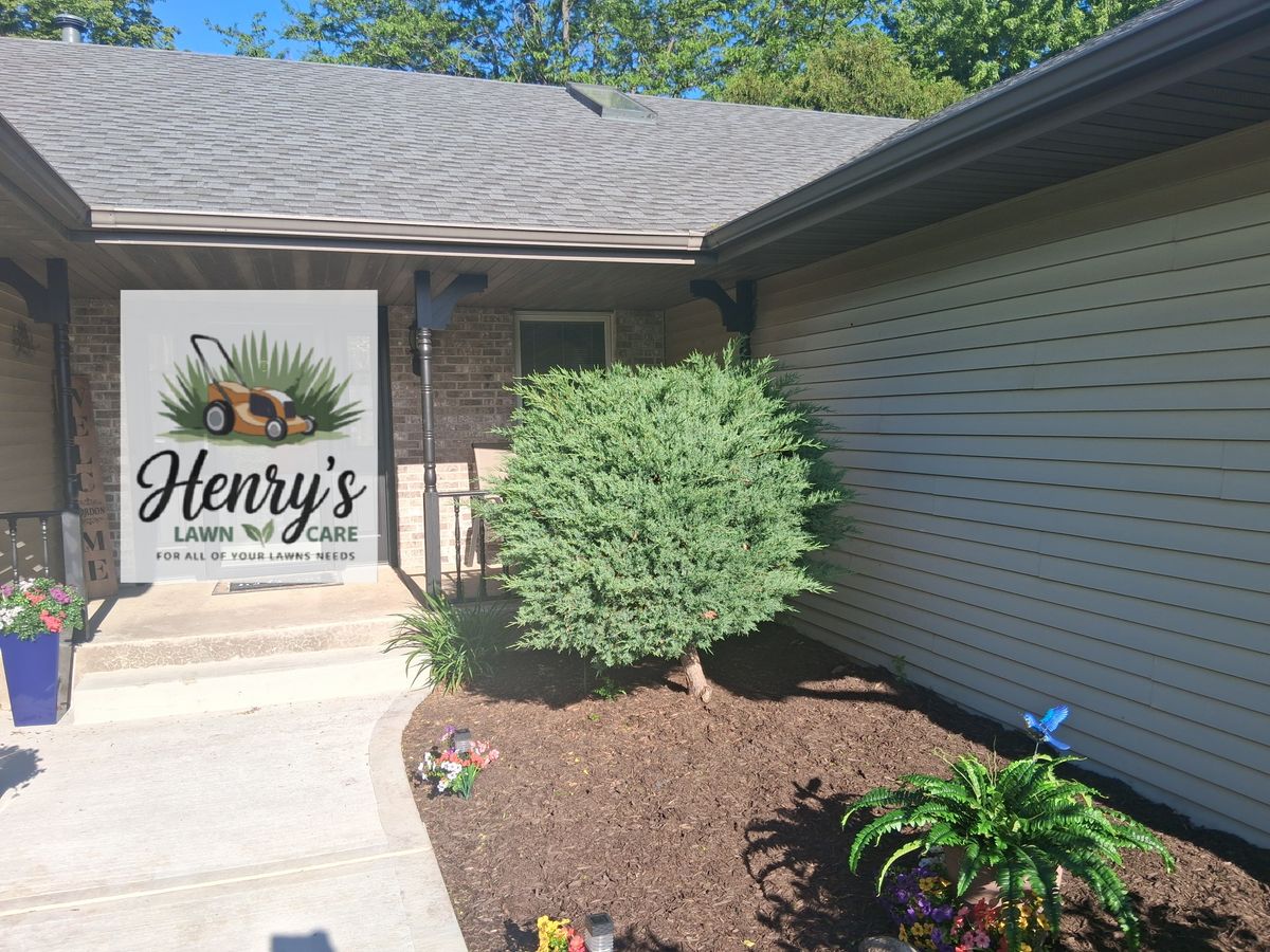 Mulch Installation for Henry's Lawn Care in Rockford, IL
