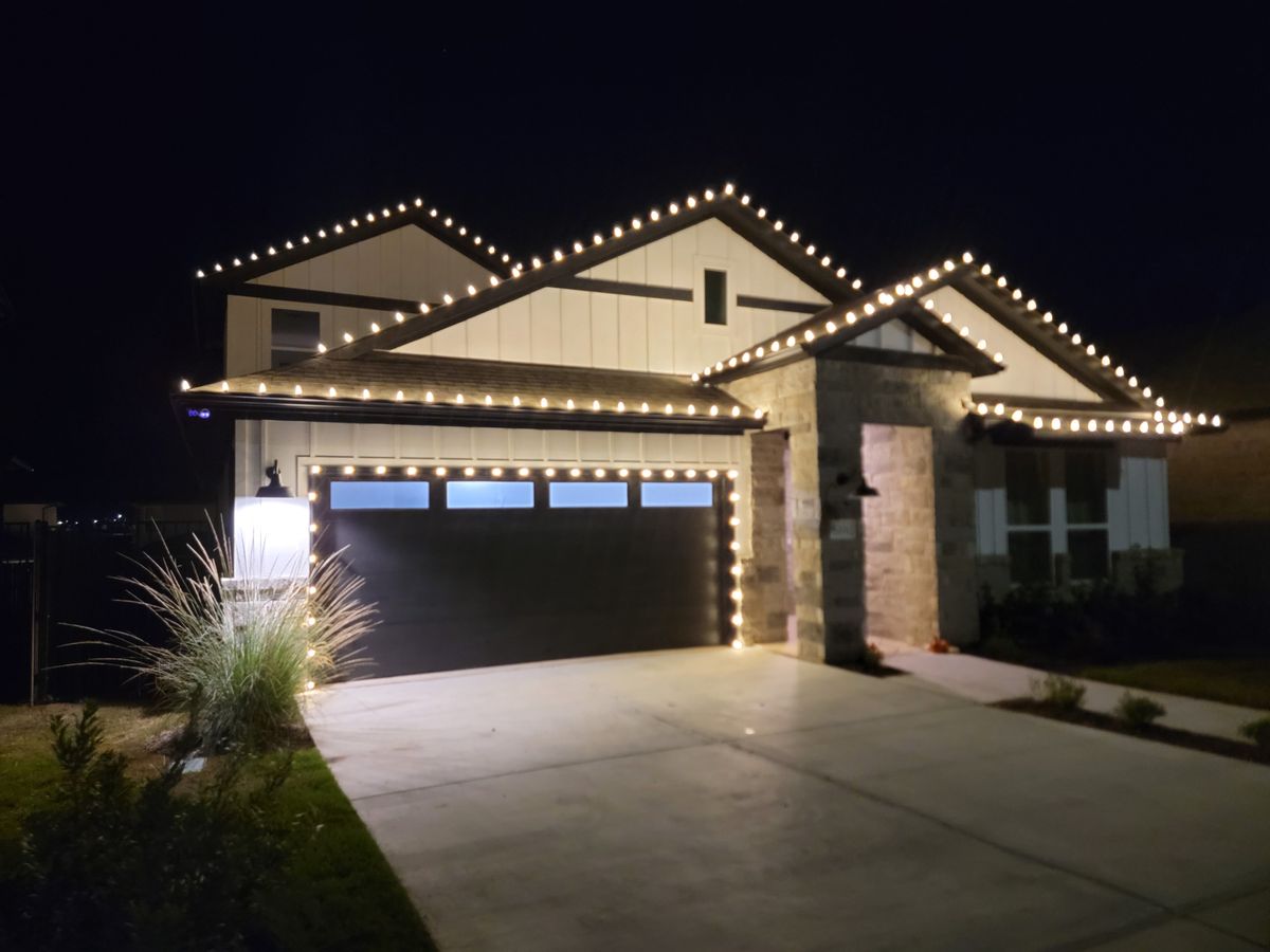 Holiday Light Installation for Green Pastures Lawn Care in Bastrop, TX