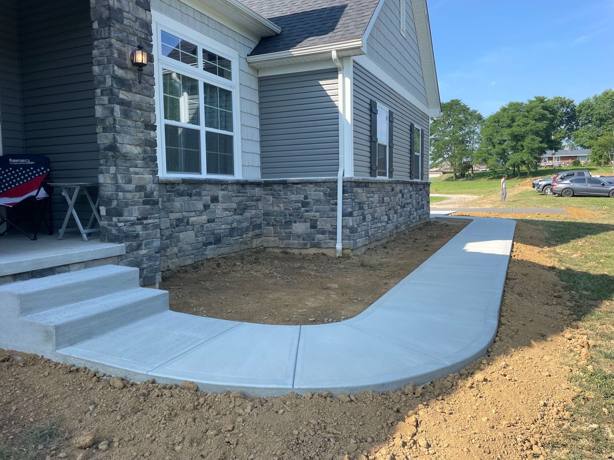 Sidewalk Installation for Tanenbaum Services & Concrete in Florence, KY