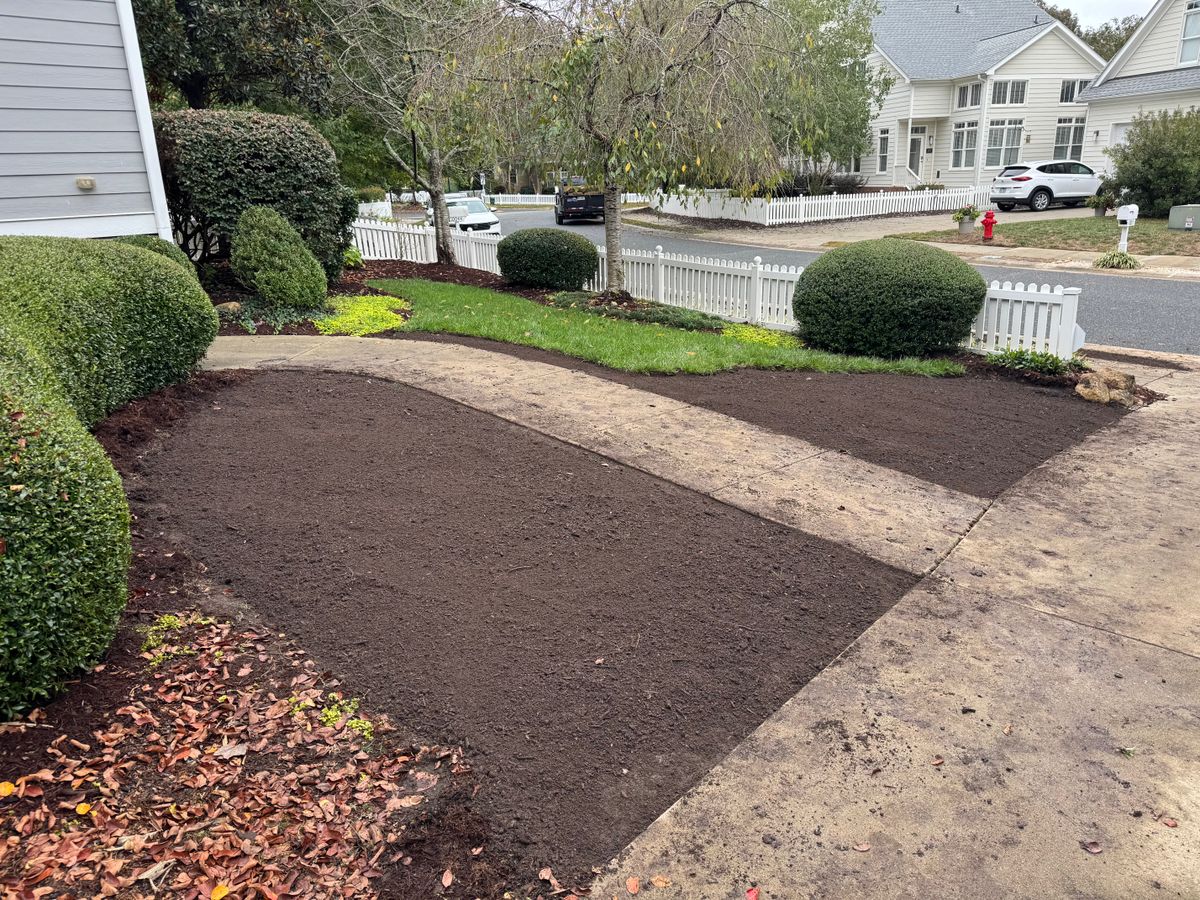 Mulch Installation for Chavez Landscaping in Pittsboro, NC
