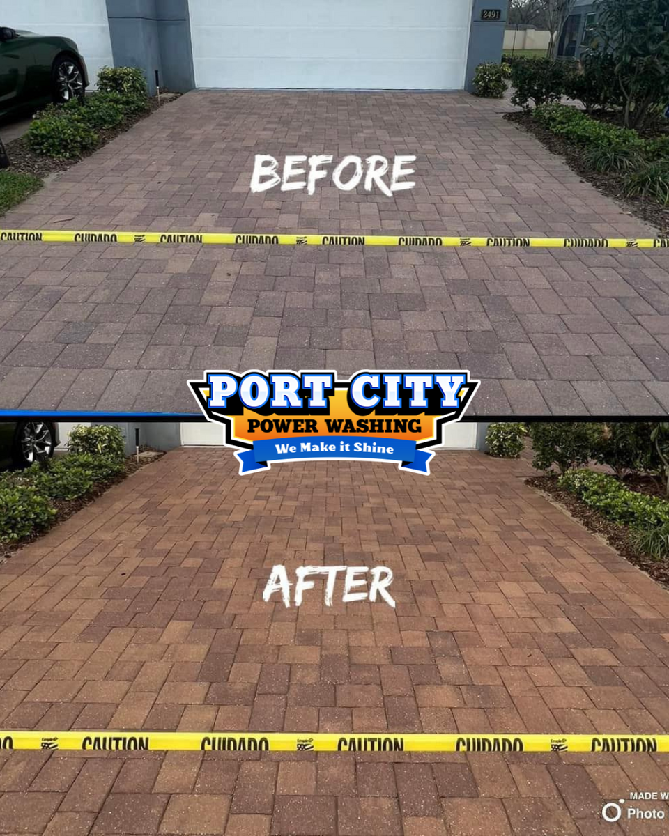 Paver sealing for Port City Power Washing in Wilmington, NC