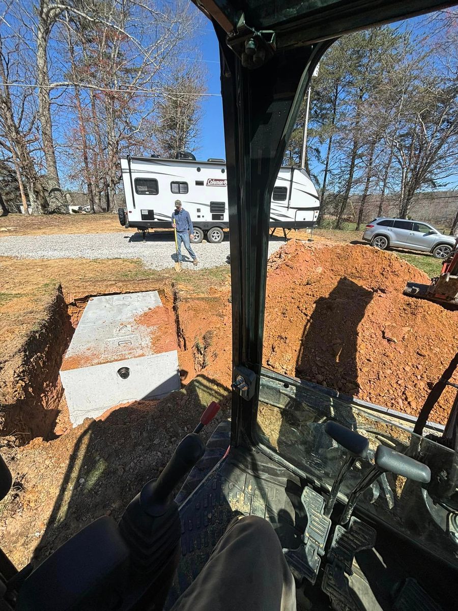 Septic Installation for TD Dirtworks in Tracy City, TN