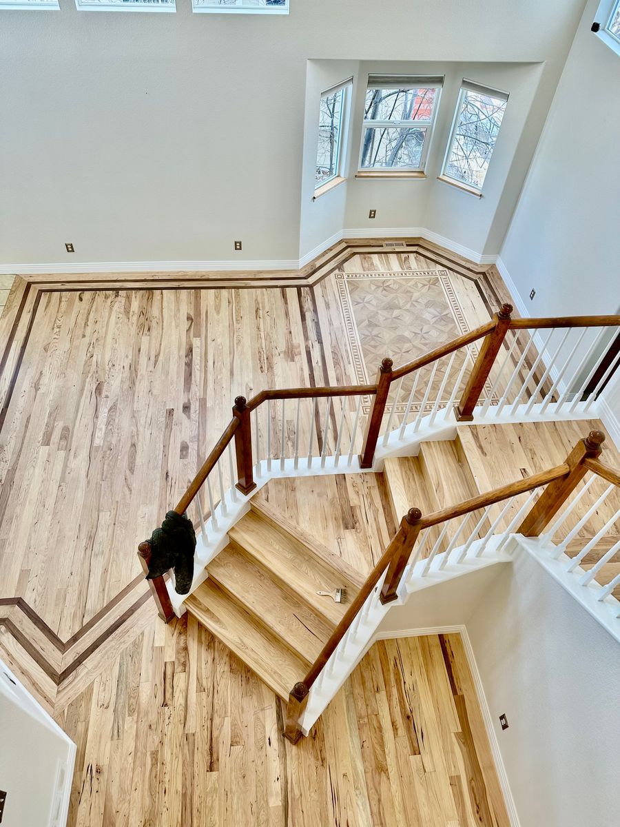 Stairs installation & handrails for Alpha Flooring & Painting Services. in Centennial, CO