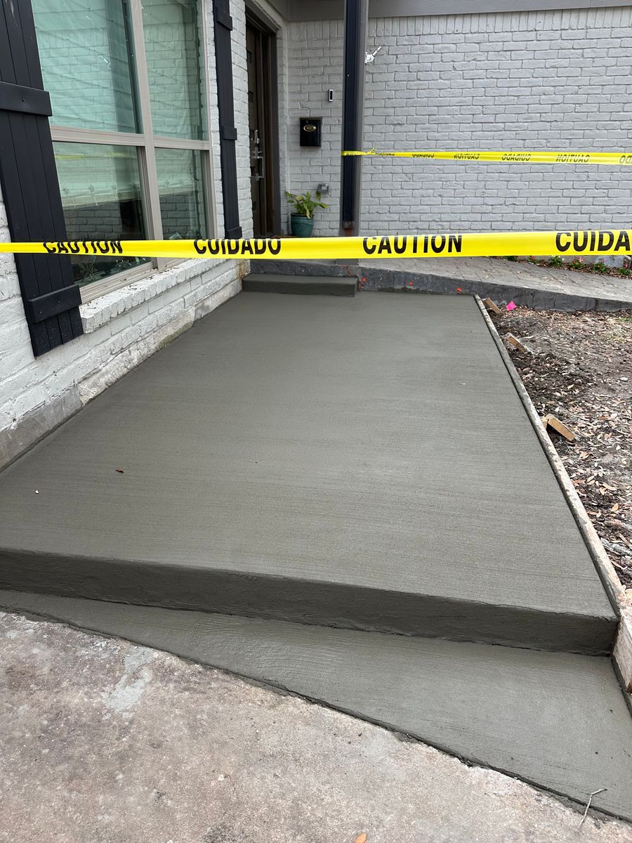 Patios for BigTex Concrete Construction in Houston, TX