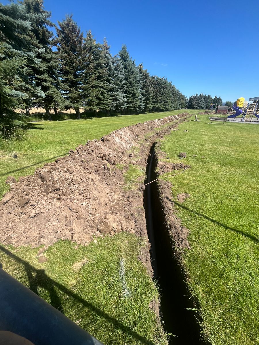 Trenching for SilverStone Excavation in Rigby, ID