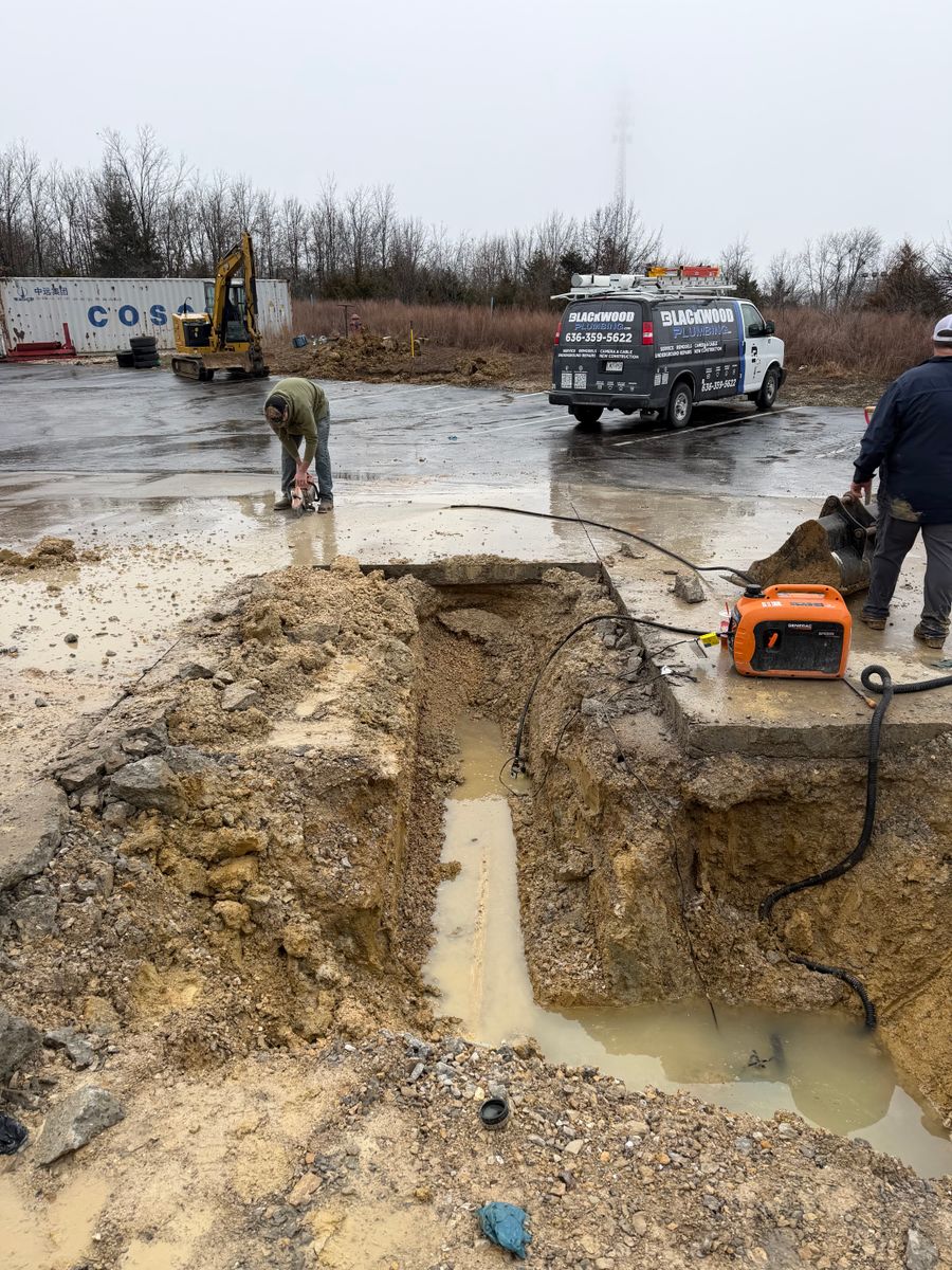 Underground Repairs & Excavtion for Blackwood Plumbing LLC in Warrenton, MO