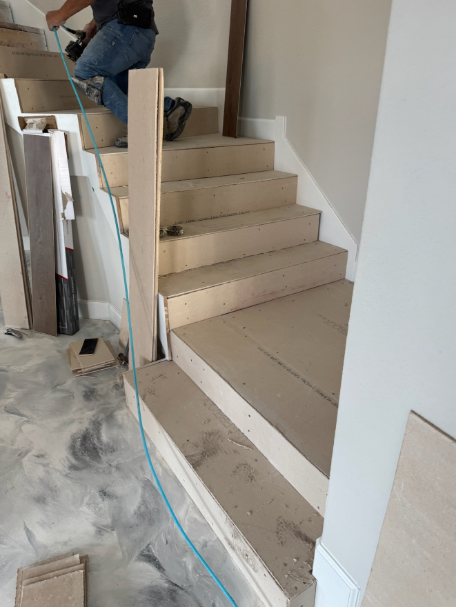 Vinyl stairs for Luxury Flooring in San Antonio, TX