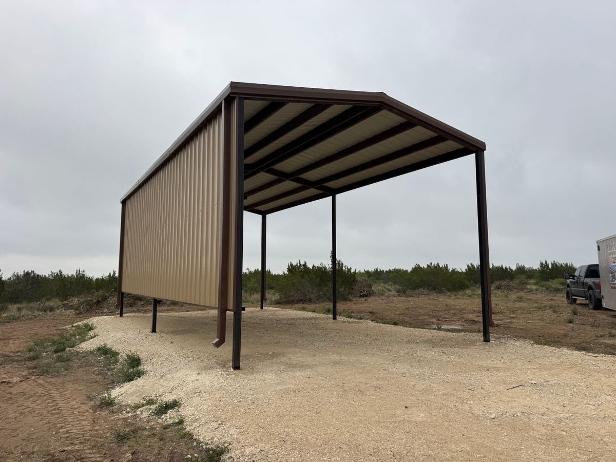 Carports for CHR Unlimited LLC in San Angelo, Texas