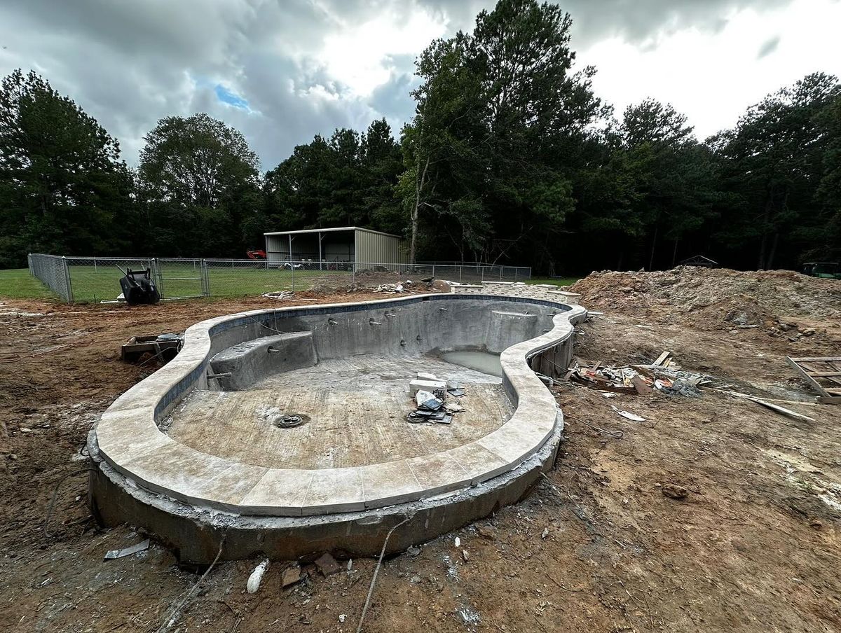 Custom Pool Construction for J & P Construction in Houston, TX