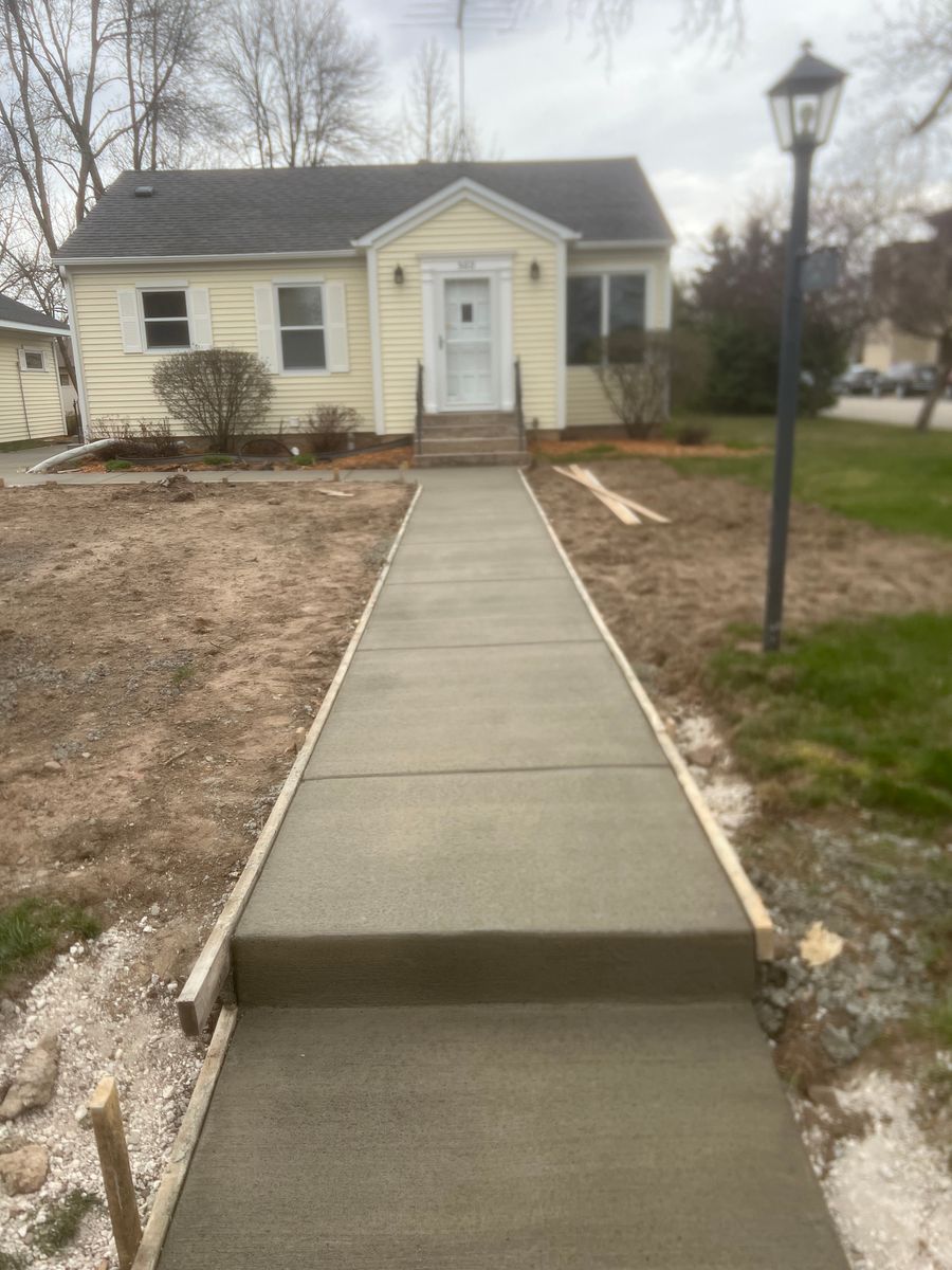 Concrete Sidewalks for Johnsons Custom Creations in Milaca, MN