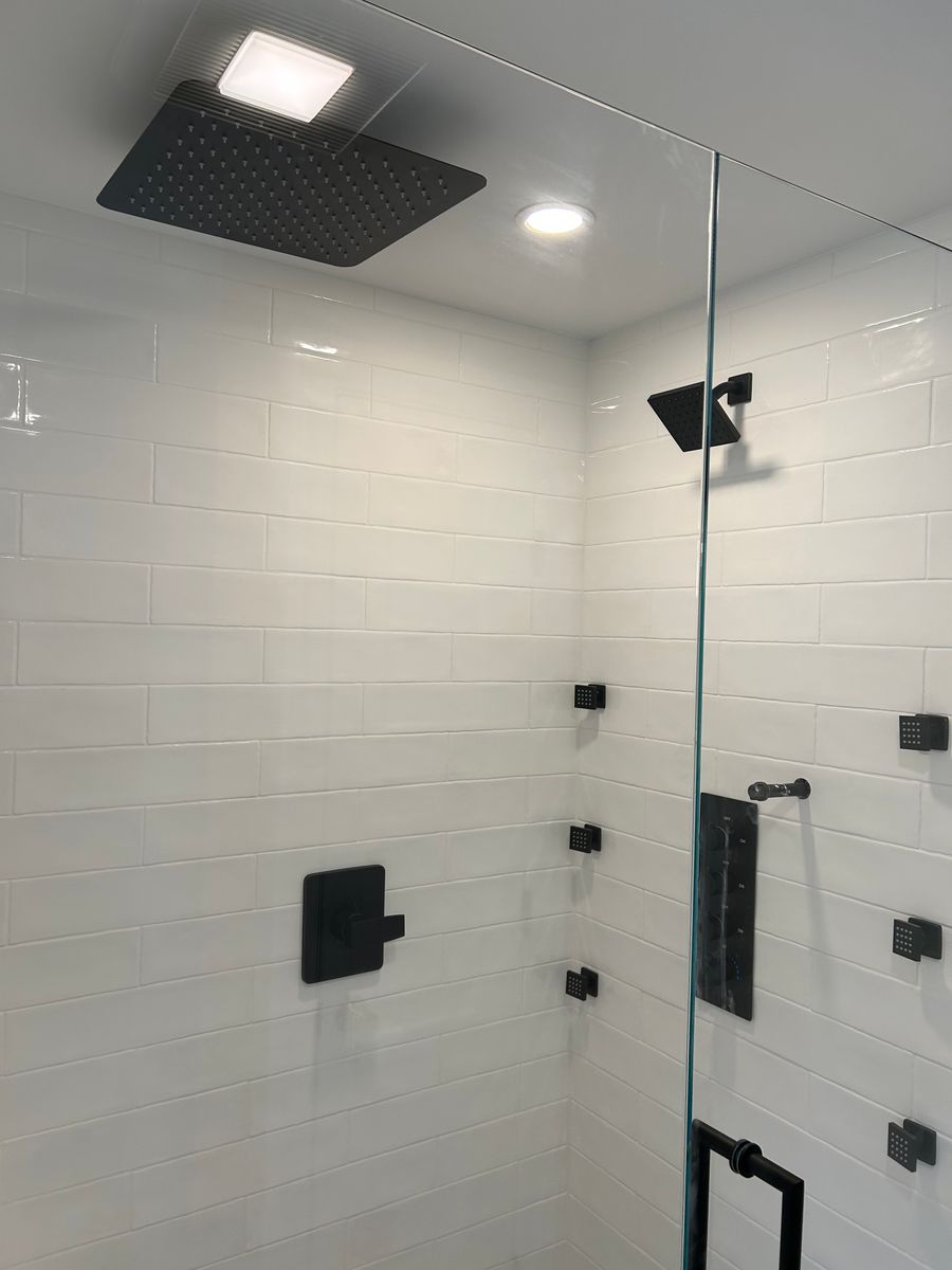 Custom Built Showers for J.Flora Plumbing in Abington, MA