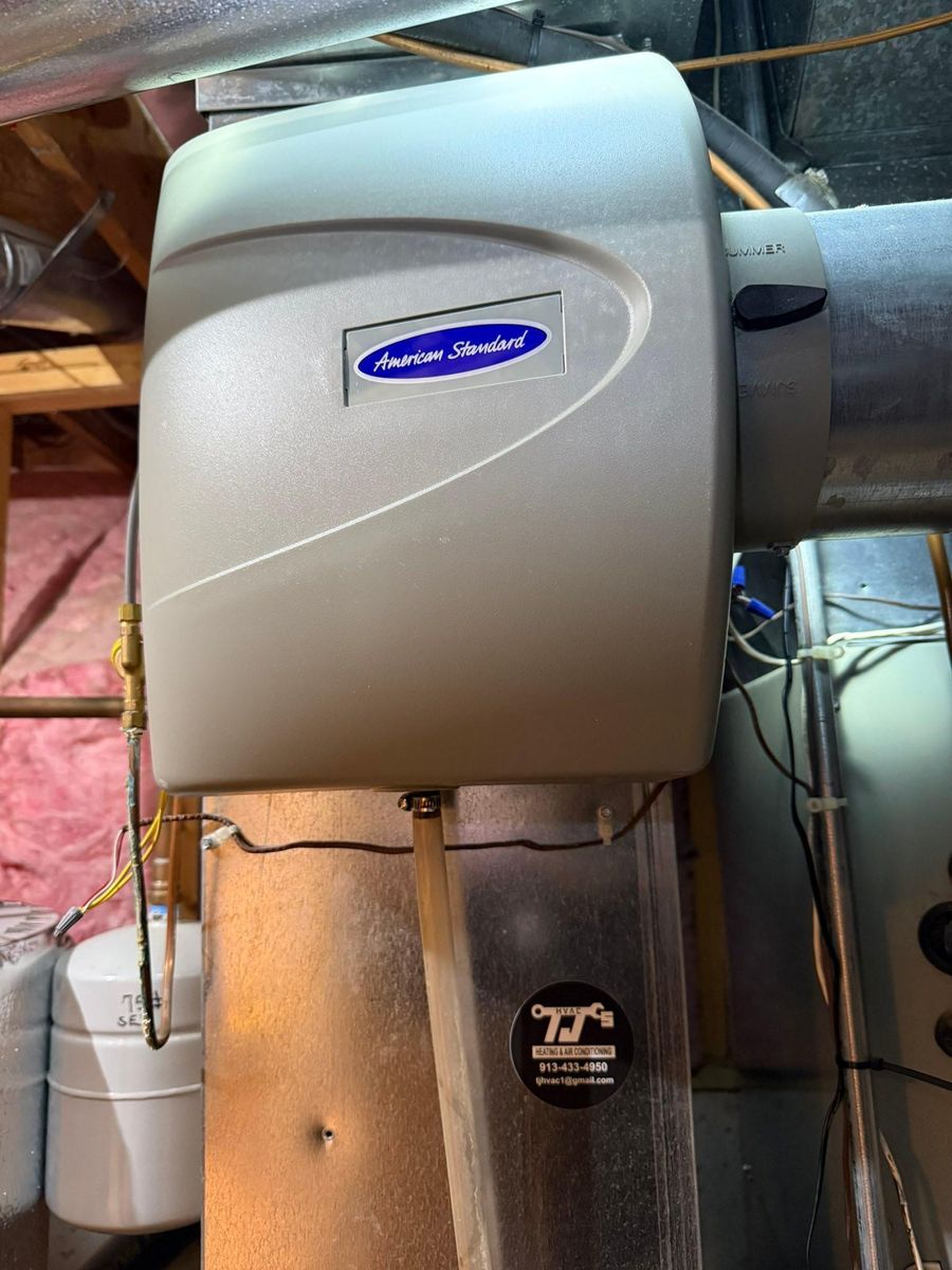 Air Quality Humidifiers and UV Lights Installs for TJS HVAC Services in Olathe, KS