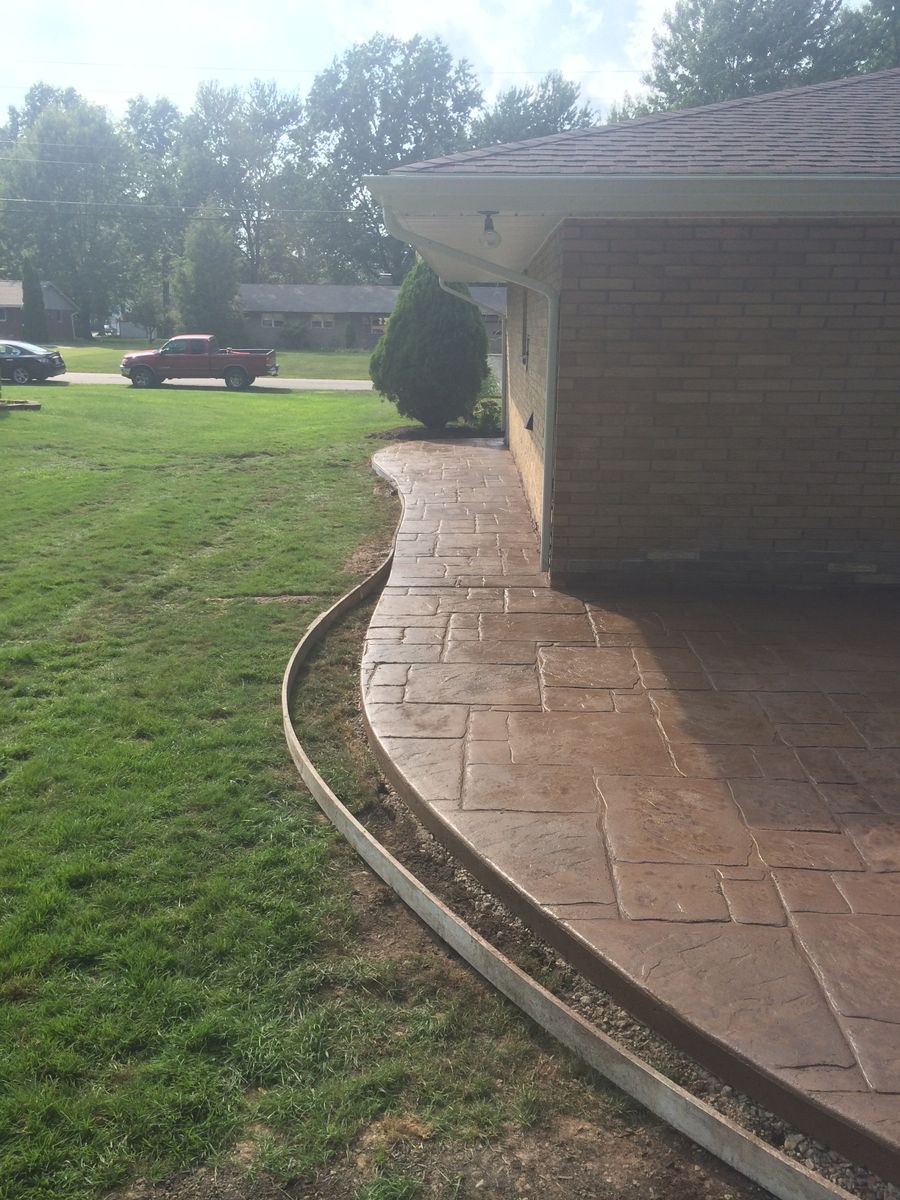 Stamped Concrete Installation for Lake Erie Companies in Grand River, OH