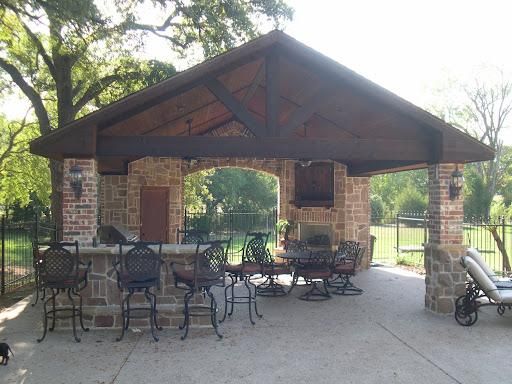 Outdoor Pavilion Construction for Out Back Pool and Spa Creations in The Woodlands, TX