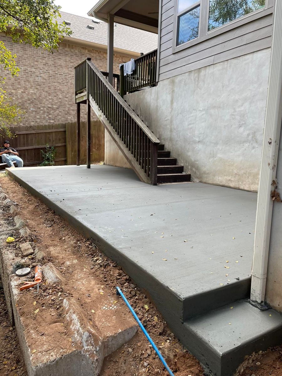 Patio Design & Installation for Limon Pro Concrete in Manor, TX