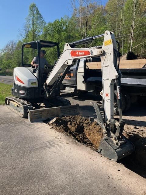 Trenching for Genesis Landworks in Bluff City, TN