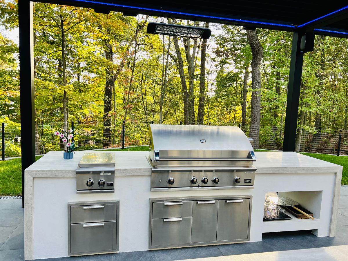 Outdoor Kitchen Construction for S&G Hardscaping and Plowing in Boston, MA
