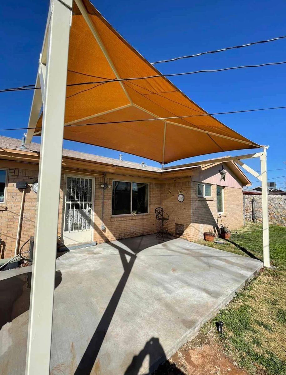 Driveway Renovation and Canopy Installation for Oasis Landscaping LLC in El Paso, TX