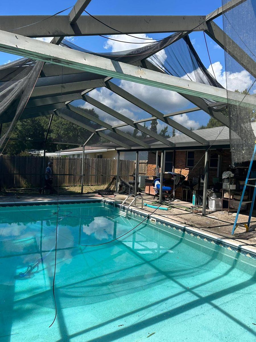 Pool Cage Repairs for Precision Exterior Enterprises in Pensacola, FL