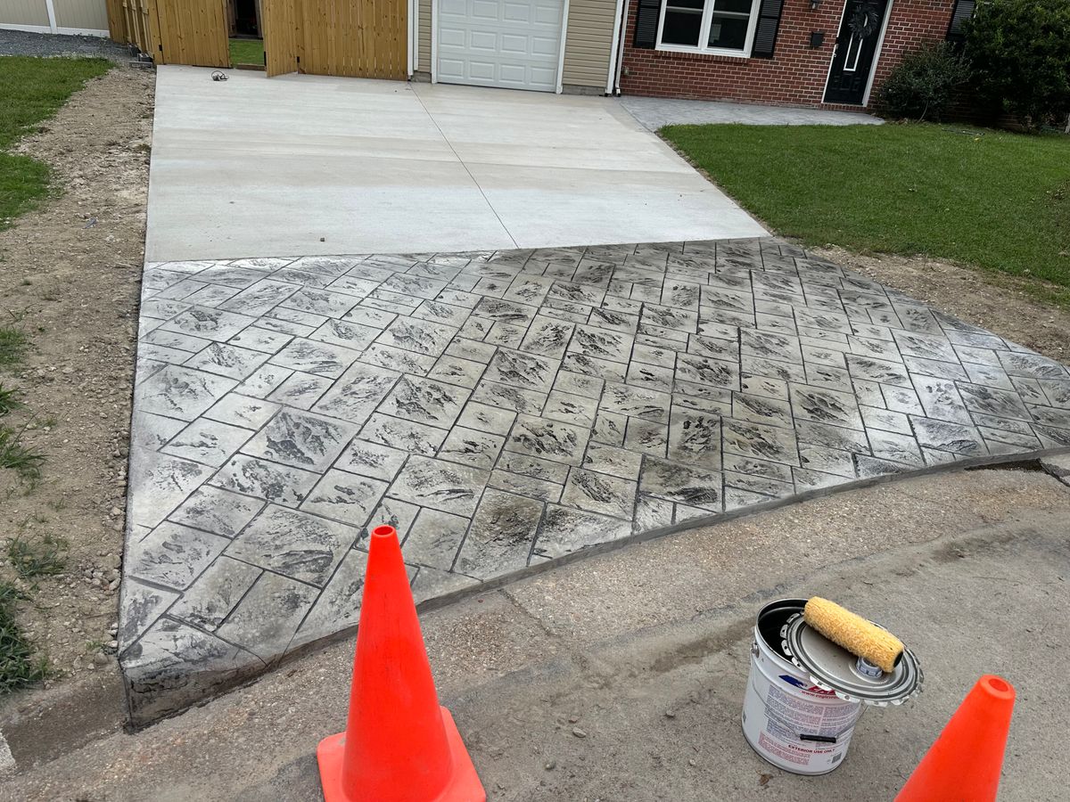 Patio Design & Installation for Contemporary Concrete Construction in Norfolk, VA