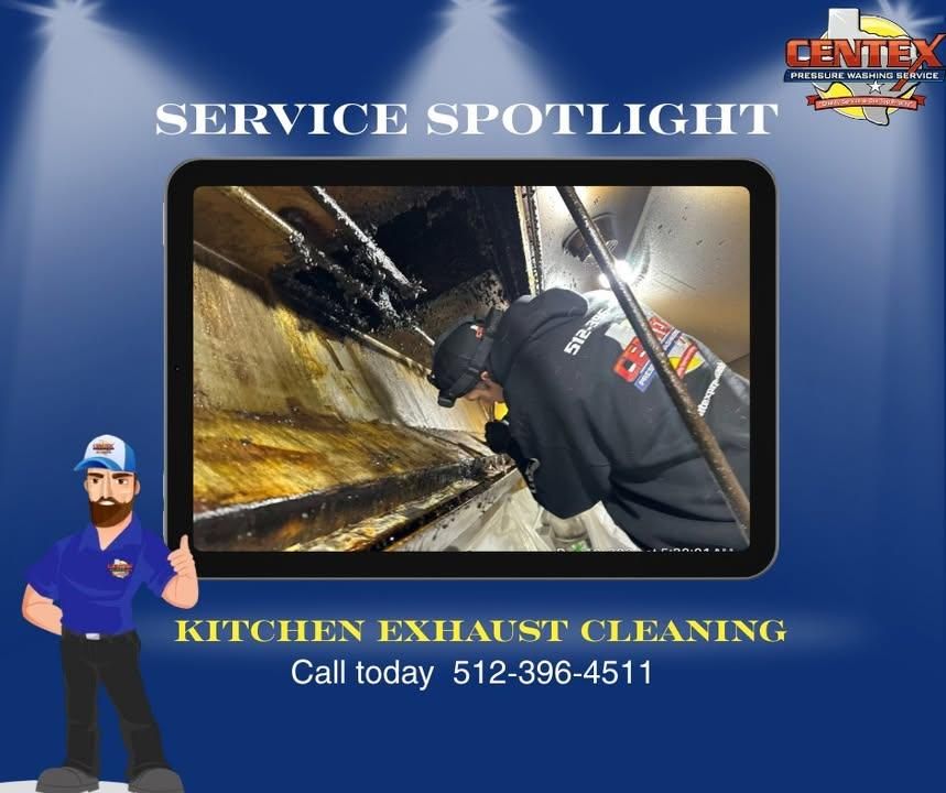 Commercial Kitchen Hood & Exhaust Vent Cleaning for Centex Pressure Washing Service in San Marcos, TX