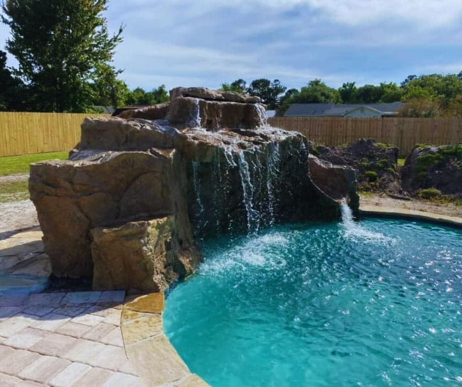 Pool Deck Paving for Cole Landscaping & Pools, LLC in Amarillo, TX