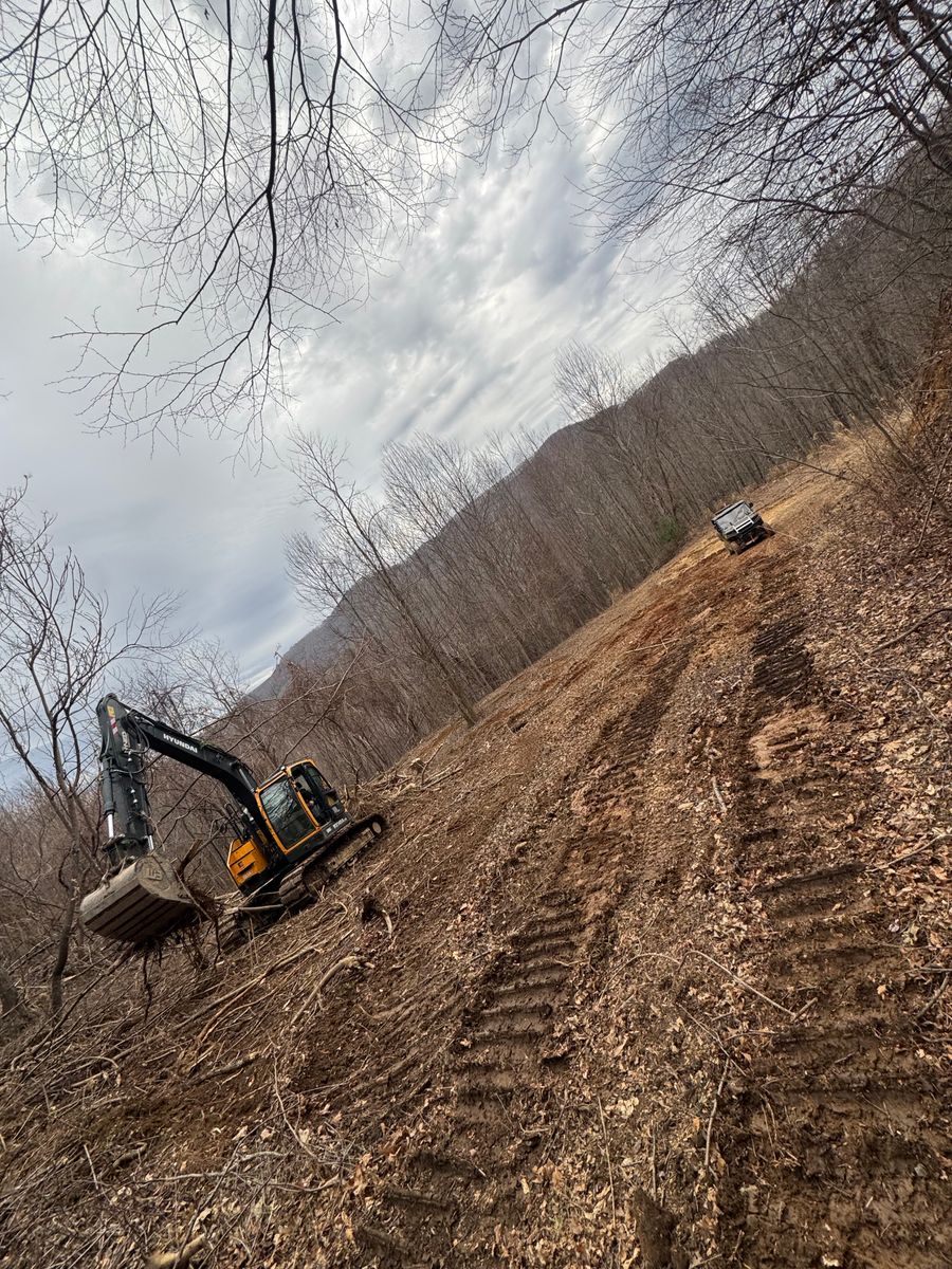 Land Clearing for HD Grading in Swannanoa, NC