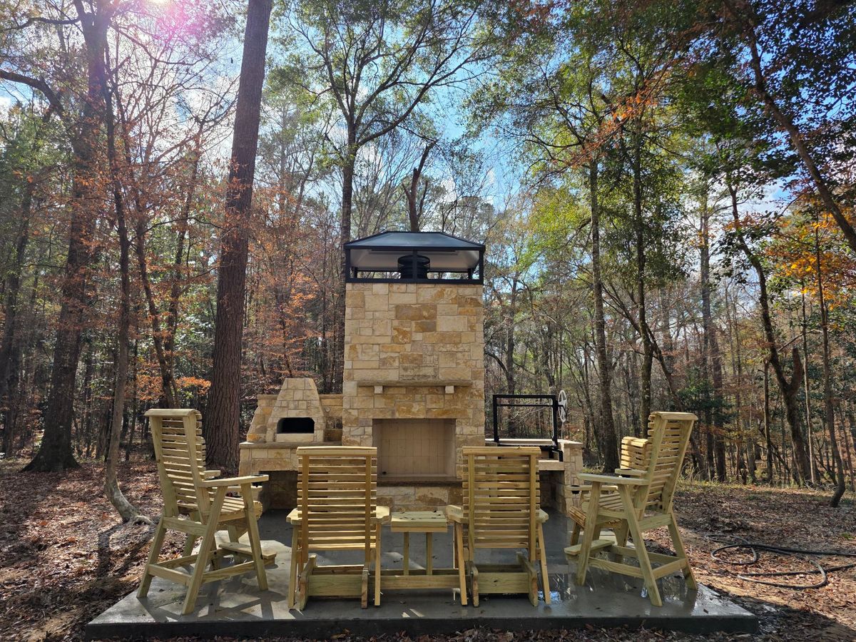 Deck & Patio Installation for Hunt Stone & Fireplace in Huntington, TX