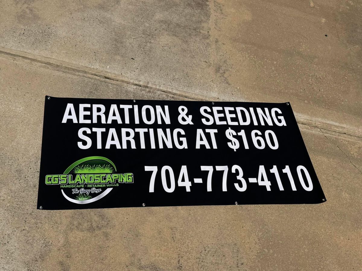 Lawn Aeration for CG’s Enterprises in Concord, NC