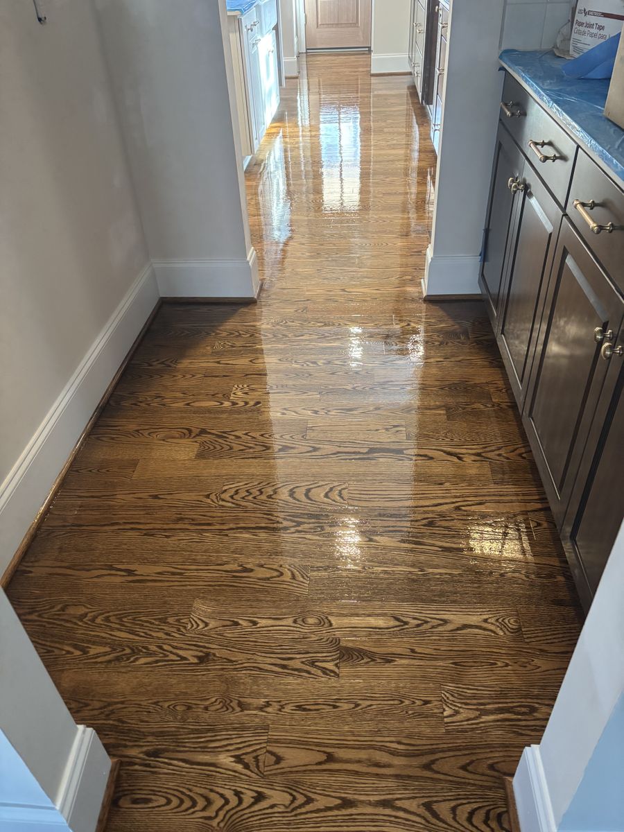 Refinishing hardwood flooring for Jason Tench Flooring LLC in Richmond, VA