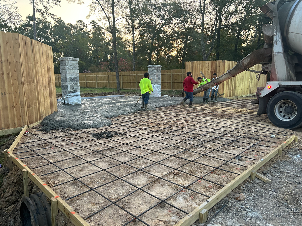 Patio Design & Construction for JR’s Construction and Fencing in Liberty, TX
