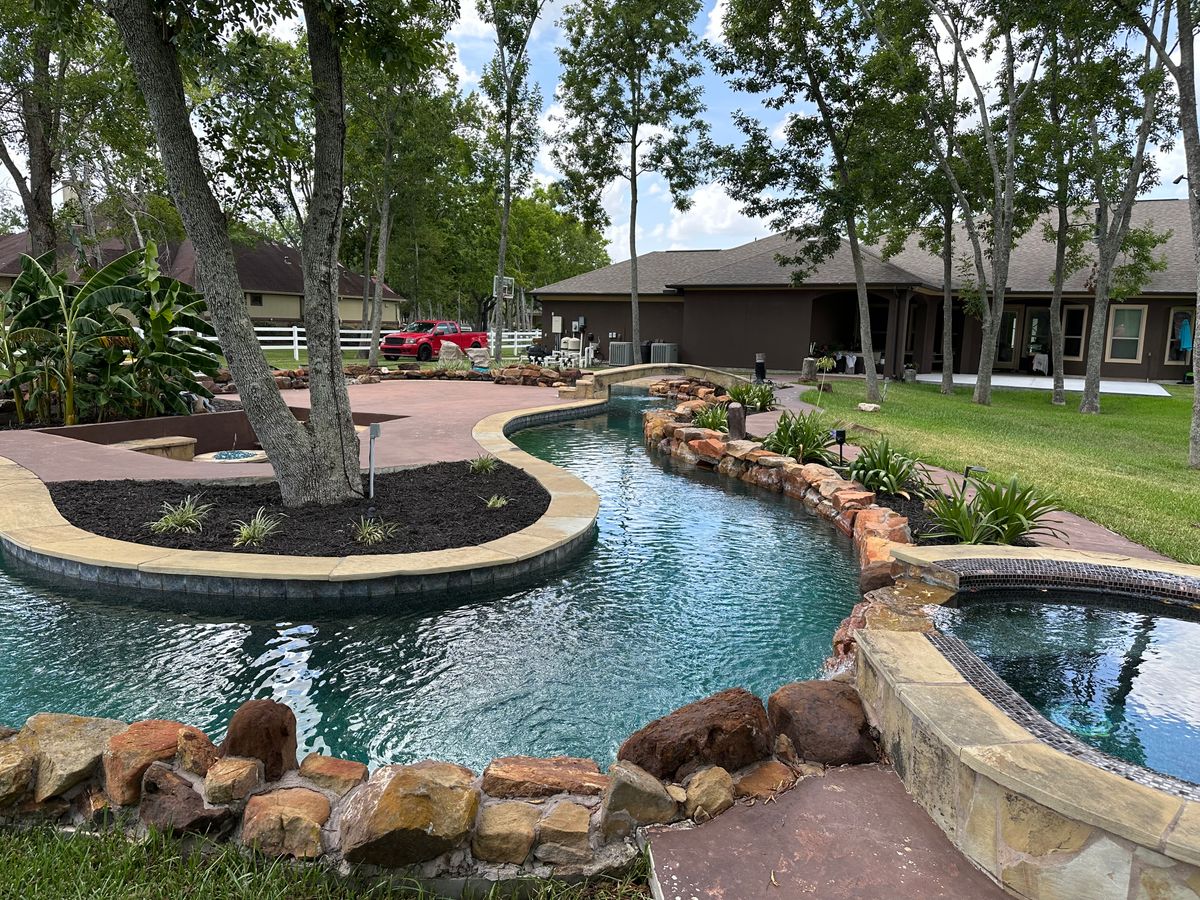 Pool Remodels for Texas Curb N Borders in Houston, TX