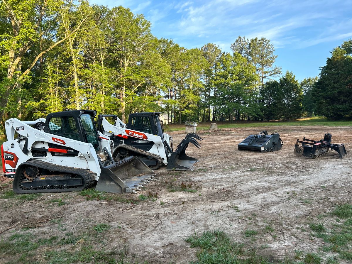 Skid Steer Work & Brush Clearing for Sandy Creek Hydroseeding in Monroe, GA