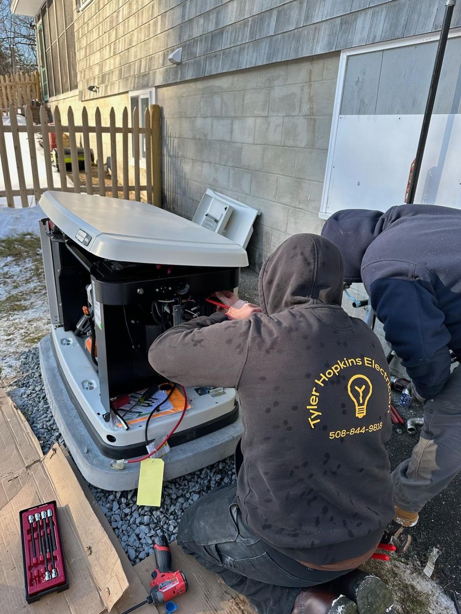 Generator Install for Hopkins Electric in Taunton, MA