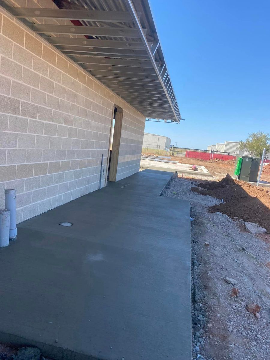 Commercial patios and walkways for RM Concrete Construction,LLC. in Norman, , OK