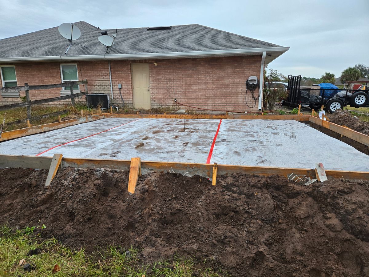 Concrete Slab Construction for Downer Site Services in Sanford, FL